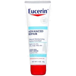 Eucerin Advanced Repair Foot Cream, Very Dry Skin, Light, Fragrance-Free, 3 oz