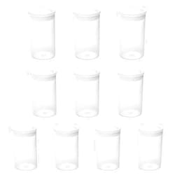 Lasenersm 10 Pieces Film Canisters Plastic Film Canister Plastic Film Canister Holder Empty Camera Reel Containers Empty Camera Reel Storage Containers Case Plastic Storage Case with Lids, Transparent