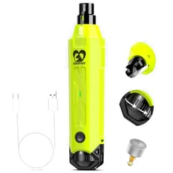 Casfuy 6-Speed Dog Nail Grinder with 2 LED Lights- Newest Pet Nail Grinder Rechargeable Quiet Electric Dog Nail Trimmer for Large Medium Small Dogs Painless Paws Grooming & Smoothing Tool (Green)
