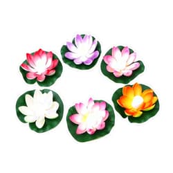 ABOOFAN 6pcs LED Lotus Candle Light Wishing Candle Lamp Candle Lamp for Party Candle Light for Festival Realistic Flower Candle Lamp