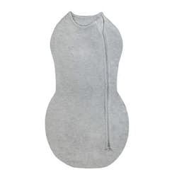 Happiest Baby Sleepea Comforter Swaddle - 100% Organic Cotton Baby Swaddle Blanket - Doctor Designed Promotes Healthy Hip Development (Graphite, Small)