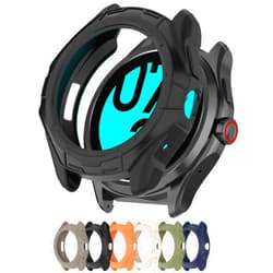 AWADUO Compatible with Ticwatch Pro 5 Protective Case Cover, Smartwatch TPU Protective Case Cover Shell Soft and Durable Watch Accessories(Black)