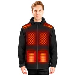 Super Kegel Heated Jacket for Men with 16000mAh Battery Pack, Winter Windproof Waterproof Soft Shell Men Heated Jacket