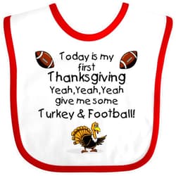 inktastic First Thanksgiving Baby Bib