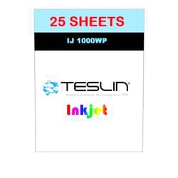 Brainstorm ID Teslin174ynthetic Paper - for Inkjet Printers - Waterproof Inkjet Grade PPG IJ 1000WP - Full Sheet 10 Mil | Pack of 25