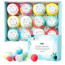 ZenBombs Bath Bombs for Women, Mothers Day Gifts for Mom, 12pcs Handmade Natural Bath Bomb, Bath Bomb with Shea Butter & Essential Oils, Amazing Present for Her, Wife, Girlfriend, Mother