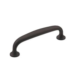 Amerock | Cabinet Pull | Matte Black | 3-3/4 inch (96 mm) Center-to-Center | Renown | 1 Pack | Drawer Pull | Cabinet Handle | Cabinet Hardware