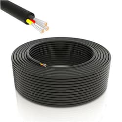 Usihom 18 Gauge Electrical Wire 3 Conductor, UL Certification, 100FT 18/3 Tinned Copper Wire Stranded PVC Cord, 18 AWG 3 Pin Flexible Low Voltage LED Cable for LED Strips Lamps Lighting Automotive