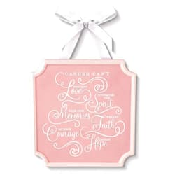 Stephanie Imports Decorative Courage Against Cancer Wall Art Sign Plaque