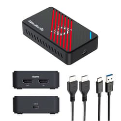 AVerMedia 4K HDMI Capture Card for Streaming, PS5/Pro, Xbox, Switch, PC, USB 3.2 Game Capture Device for Twitch, OBS, YouTube, Discord, Low Latency Recording, GC553Pro Live Gamer Ultra S (Black)