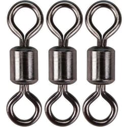 Faveten Catfish Tackle, Fishing Swilvels, Rolling Barrel Stainless Steel Black Nickel Terminal Connectors, Kayak Accessories for Lure Kit Fly Leaders Bass Jigs (50 Pcs Test 70-220 Pound)