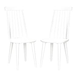 Safavieh American Homes Collection Burris Country Farmhouse White Spindle Side Chair (Set of 2)