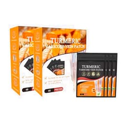 QCHIAN Turmeric Varicose Vein Patch, 2box Turmeric Vein Sticker, Naturally relieves varicose Veins in Legs and Spiders (2Pcs)
