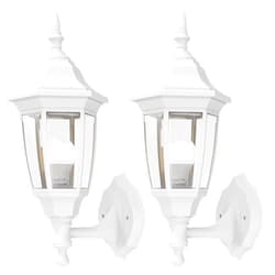 EMART Outdoor Porch Light，Exterior Waterproof Wall Light Fixtures, Special Handling Anti-Corrosion Plastic Material, Wall Mount Lantern for Backyard, Garage, Front Porch -White (Bulb Included)