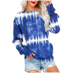 Dovford Crewneck Sweatshirts Women Cute Color Block Tops Relaxed Fit Long Sleeve Y2K Shirt Casual Cotton Pullovers 2025 Fall