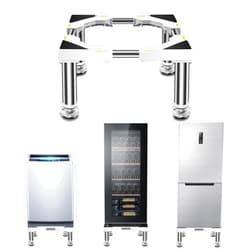 MiSMiAO Refrigerator Washing Machine Base Stand Heightened Air Conditioner Base 4Legs- Height 29-32cm Adjustable Plant Container Rack LengthWidth 43-65cm Plant Stands Pot Flower Holder
