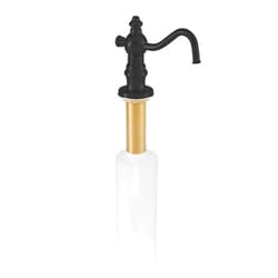 Westbrass D2176-62 Victorian Style Kitchen Sink Deck Mounted Liquid Soap/Hand Sanitizer Dispenser with Refillable 12 oz Bottle, Matte Black