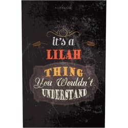 Nelson Cuevas Cool Dark Cover Lined Notebook Journal It's A Lilah Thing You Wouldn't Understand: 114 Pages, To Do List, Personalized, 6x9 inch, Journal, Teacher, Planning, Budget