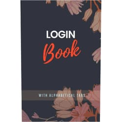 Halo Planners Login Book: Website Address Book & Password Keeper with Alphabetical Tabs