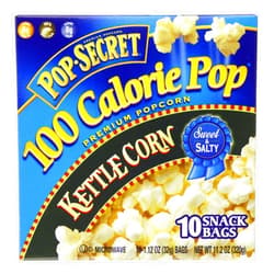 Pop Secret 100 Calorie Popcorn Kettle Corn, 10 ct, 11.12 oz
