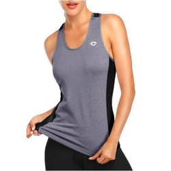 Santic Women's Workout Tank Tops Racerback Sleeveless Athletic Cycling Jerseys with Pockets Biking Running