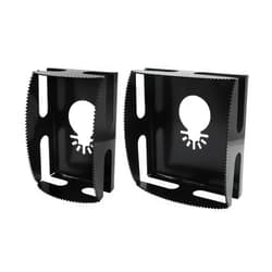 Biaungdo Square Slot Cutter, 2 Pcs Stainless Steel Outlet Cutout Multi-Tools Carving One Step in Place Oscillating Milling Cutter for Drywall/Plastic Metal/Wood/Electrical Box(Black)
