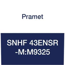 Pramet SNHF 43ENSR-M:M9325 Steel (P10-P30) Carbide Milling Insert, Positive Geometry Square, CVD, 90 Degree Square, Black (Pack of 10)