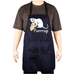 CENWA Polish Gifts Polish Cat Apron Pierogi Pun for Polish Culture Pierogi Lover Kitchen Decor