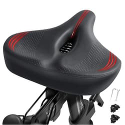 WUVOP Extra Oversized Bike Seat for Peloton Bike & Bike+, Comfort Bicycle Seat Replacement for Men Women, Wide Bike Saddle Compatible with Peloton Accessories, Exercise, Electric, Cruiser Bikes Seat Cushion