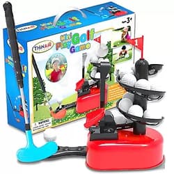 Nature Bound Kids’ Golf Set for Boys & Girls | Durable Plastic Indoor & Outdoor Set Comes with 15 Kids’ Golf Balls, Mechanical Tee & Kids’ Golf Club with 3 Clubheads for Lefthand & Righthand Play