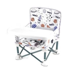 PandaEar Portable Baby Seat Travel| Compact Fold with Straps for Indoor/Outdoor Use| Great for Camping, Beach, Lawn |Toddlers, Kids, Boys, Girls (Without Placemat, White)