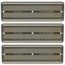 ElectroCookie PCB Prototype Board Large Solderable Breadboard for Electronics Projects Compatible for DIY Arduino Soldering Projects, Gold-Plated (3 Pack, Matte Black)