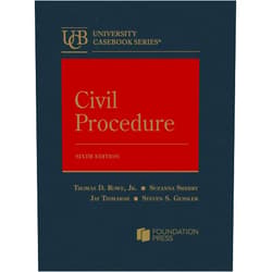 By Thomas Rowe Jr. (Author), Suzanna Sherry (Author), Jay Tidmarsh (Author), Steven Gensler (Author) & 1 more Civil Procedure (University Casebook Series)
