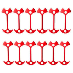 WLBON 12 Pcs Tent Stakes Pegs Anchor Deck Nail Aluminum Guyline Cord Adjuster Camping Hiking Outdoor Awning Anchor Hook 3.0