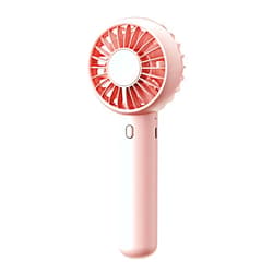 Gaiatop Mini Portable Fan, Powerful Handheld Fan, Cute Design 3 Speed Personal Small Desk Fan with Base, Lightweight Makeup USB Rechargeable Fan for Stylish Girl Women Travel Indoor Outdoor Pink