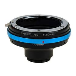 Fotodiox Pro Lens Mount Adapter - Compatible with Nikon F Mount G-Type D/SLR Lenses to CS-Mount (1