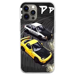 RoCKSToR Phone Case Compatible with iPhone 12 Mini Case Cool RX7 Anime Car Downhill Ae86 Pure Race D Pure TPU Clear Silicone Shockproof Phone Cover
