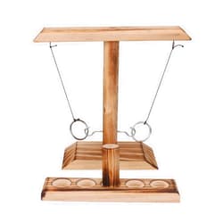 Generic Ring Toss Games for Adults Ring Toss Game Outdoor Indoor Handmade Wooden Hooks Fast-paced Interactive Game for Bars Home Party Hook and Ring Game