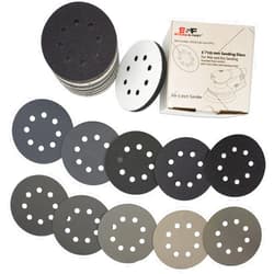 S&F STEAD & FAST 5 inch Sanding Discs Hook & Loop 100 pcs, 8 Holes Wet Dry Sandpaper Assortment 80 180 220 400 600 800 1000 1500 2000 3000 Grit Silicon Carbide Orbital Sander Sandpaper/Interface pad S&F STEAD & FAST