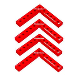 Woodpeckers Clamping Squares Plus, 4 Pack CSP Squares, 6.75 Inch Long Aluminum 90-Degree Corner Clamps for Woodworking, USA Made