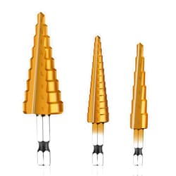 LepoHome HSS Step Drill Bit Set - 3PCS 1/4