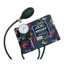 ADC Prosphyg 760 Pocket Aneroid Sphygmomanometer with Adcuff Nylon Blood Pressure Cuff, Adult, Garden Flutter Print