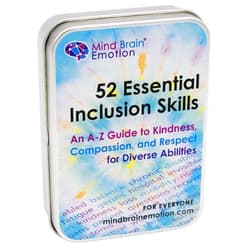 Mind Brain Emotion 52 Essential Inclusion Skills - A to Z Guide to Kindness, Compassion, Respect for Diversity and Disabilities - Educational Cards by Harvard Educator and Health Advocate to Teach Kids Empathy