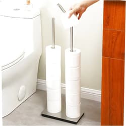 KES Toilet Paper Holder Stand Toilet Paper Storage 11 Rolls for Bathroom Stainless Steel Brushed Steel, BPH287-2