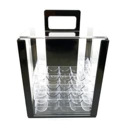 YH Poker Yuanhe 1000 Chip Clear Acrylic Poker Chip Carrier-Includes 10 Chip Racks