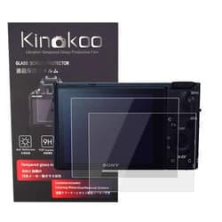 kinokoo Tempered Glass Film for SONY DSC-RX100/RX100 II/ RX100 III/RX100 IV/RX100 V/RX100 VI/VII Crystal Clear Film Sony RX100 RX100M2/M3/M4/M5/M6/M7 Screen Protector Bubble-free/Anti-scratch(2 pack)