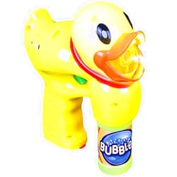 RINCO Light Up Duck Bubble Gun - Bubble Blowing Blaster with 2 Bottles of Solution