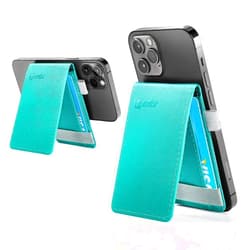 ELusefor Magsafe Wallet for iPhone, Magnetic Wallet for iPhone 12/13/14 Series, Phone Stand & Card Holder for Apple iPhone(Turquoise)