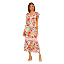 Adrianna Papell Women's Printed Midi Dress