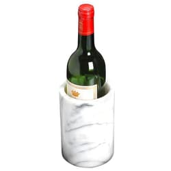 Creative Home Natural Marble Wine Cooler Champagne Chiller Bucket Tool Crock Utensil Holder Kitchen Countertop Organizer, Off-White (Patterns May Vary)